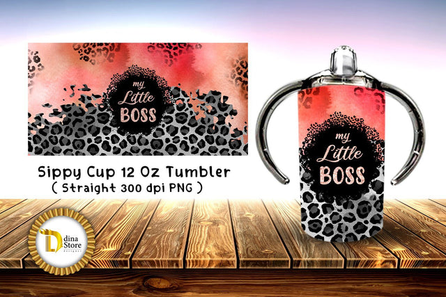Sippy Cup Tumbler my little boss Sublimation Dina.store4art 