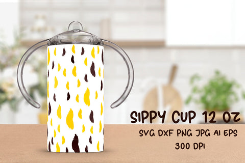 Sippy Cup Tumbler Sublimation. 12 oz Sippy Kids Tumbler wrap. Sublimation Samaha Design 