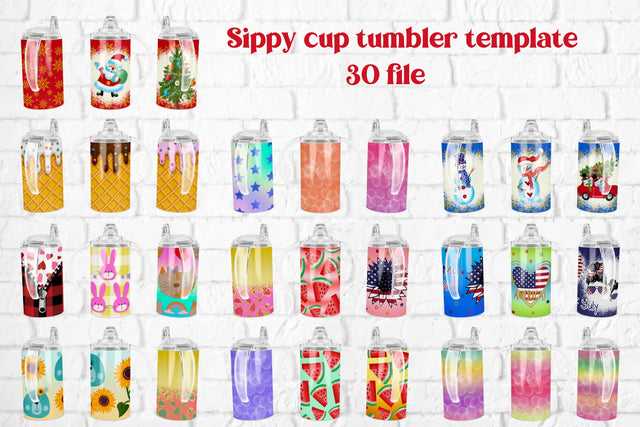 Sippy tumbler sublimation bundle | Sippy cup tumbler Sublimation Svetana Studio 