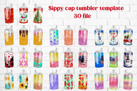 Sippy tumbler sublimation bundle | Sippy cup tumbler Sublimation Svetana Studio 