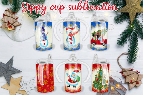 Sippy tumbler sublimation | Christmas sippy cup tumbler Sublimation Svetana Studio 