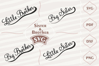 Sister and brother SVG bunale SVG Digital Mojito 