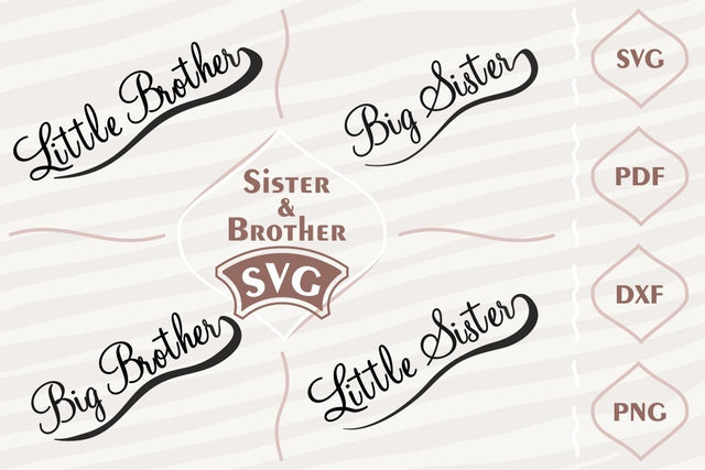 Sister and brother SVG bunale SVG Digital Mojito 