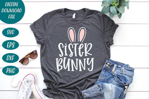 Sister bunny svg, Easter sister svg SVG Isabella Machell 