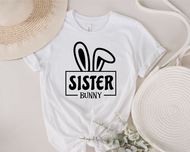 Sister Bunny svg, Easter svg, Easter svg Files, Easter svg Kids, Easter svg Girl, Easter svg Files for Cricut, Easter Sublimation png, dxf SVG Fauz 