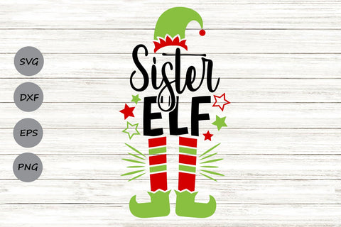 Sister Elf| Christmas Elf SVG Cutting Files. - So Fontsy