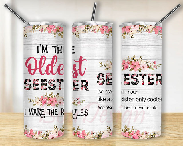 Sister Gifts, Sister Tumbler 20oz with Lid, Birthday Gifts for Sister, Friend 20oz Tumbler Wrap, Sister Tumbler, Sister Tumbler, For Sister Tumbler Sublimation BouDesign 