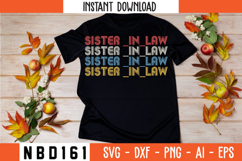 SISTER _IN_LAW Retro Design SVG Nbd161 