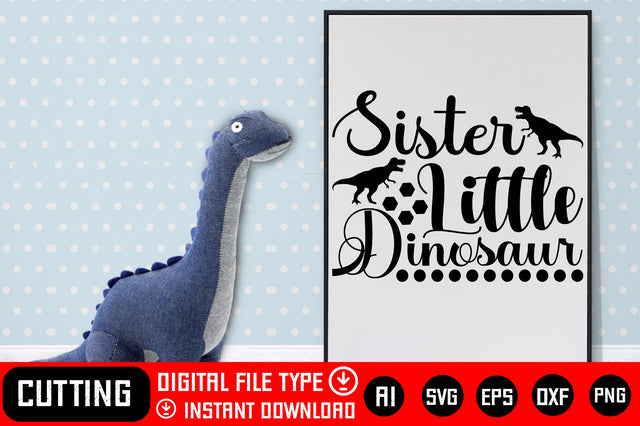 Sister Little Dinosaur SVG CraftlabSvg29 
