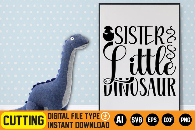 Sister Little Dinosaur SVG CraftlabSvg29 