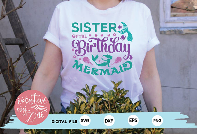 sister of the birthday mermaid SVG md faruk hossain 