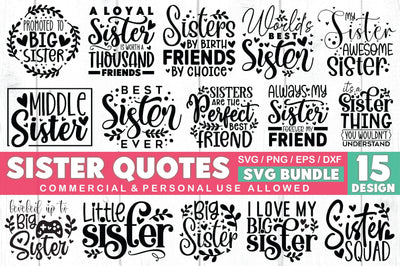 Sister Quotes SVG Bundle SVG Ariyan 