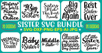 Sister SVG Bundle SVG Syaman 