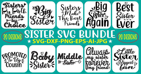 Sister SVG Bundle SVG Syaman 