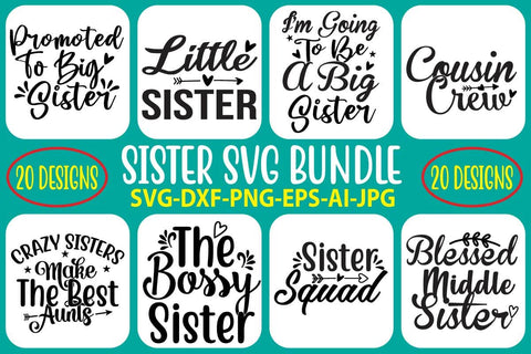 Sister SVG Bundle SVG Syaman 