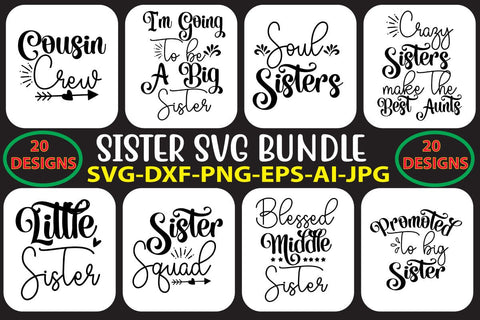 Sister SVG Bundle SVG Syaman 