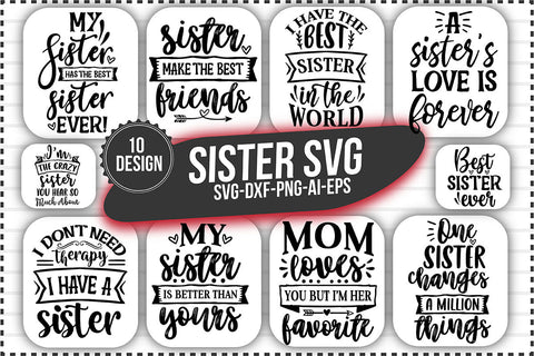 Sister Svg Design Bundle SVG shah alam 