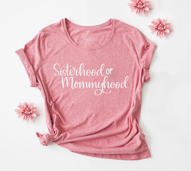 Sisterhood of Mommyhood Hand Lettered SVG DXF PNG Cut File SVG Cursive by Camille 