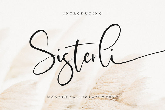 Sisterli is a Modern Calligraphy Font Font Balpirick 