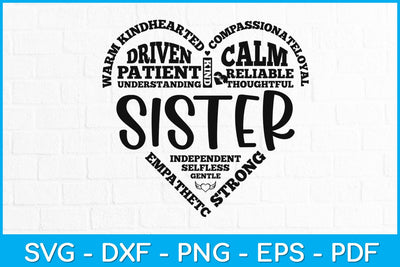 Sisters Day Heart Siblings Day Svg Design SVG artprintfile 