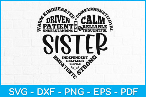 Sisters Day Heart Siblings Day Svg Design SVG artprintfile 
