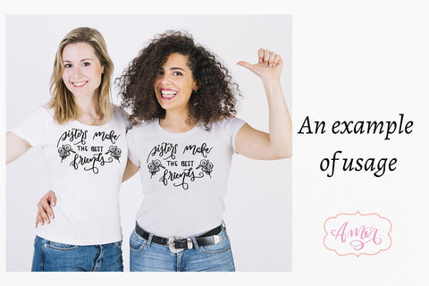 Sisters make the best friends SVG SVG Amorclipart 