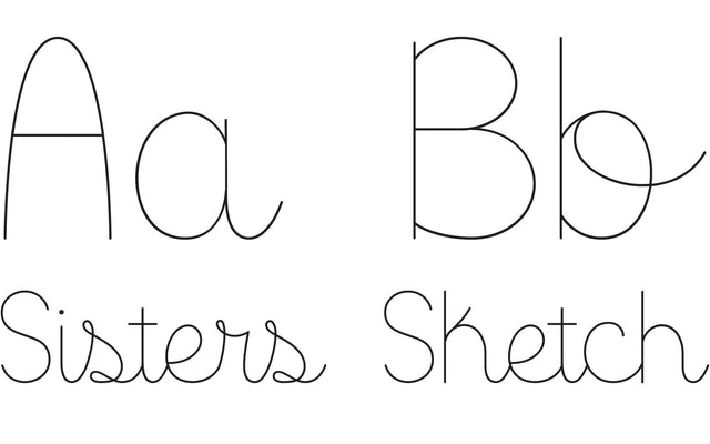 Sisters - Sketch Font Font Rivka’s Renditions 