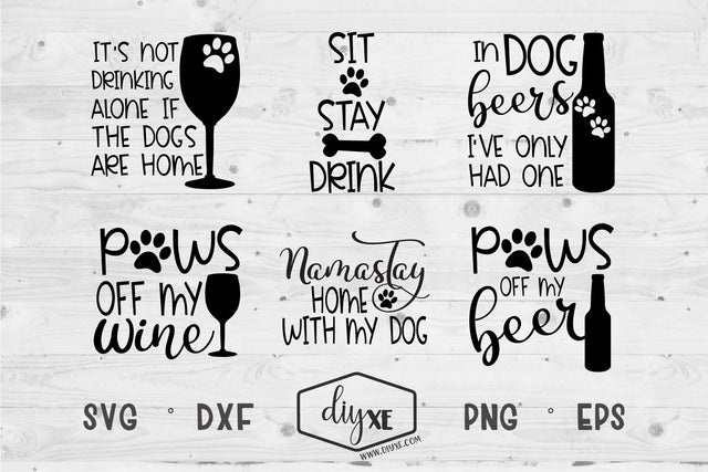 Sit Stay Drink Bundle SVG DIYxe Designs