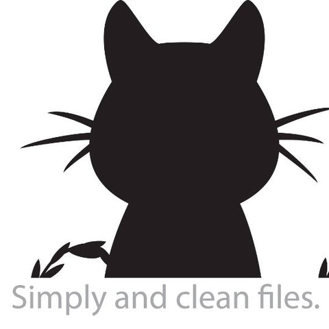 Sitting cat and grass SVG TribaliumArtSF 