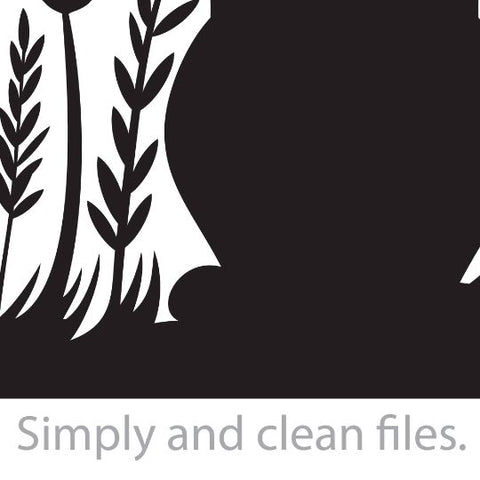 Sitting dog and grass SVG TribaliumArtSF 