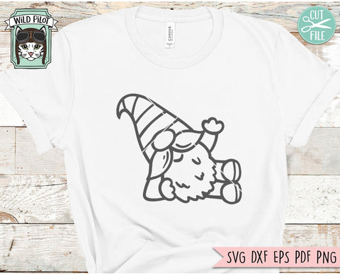 Sitting Gnome SVG File, Lounging Gnome SVG File, Gnome SVG, Gnome Cut File, Gnome Clipart, Gnome Vector, Gnome png, Gnome dxf, Gnome eps SVG Wild Pilot 