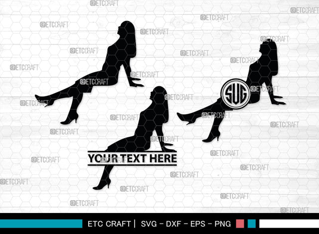 Sitting People Monogram, Sitting People Silhouette, Sitting People SVG, Sitting Men Svg, Sitting Women Svg, SB00406 SVG ETC Craft 