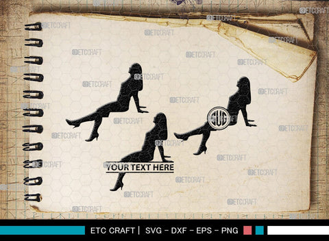 Sitting People Monogram, Sitting People Silhouette, Sitting People SVG, Sitting Men Svg, Sitting Women Svg, SB00406 SVG ETC Craft 