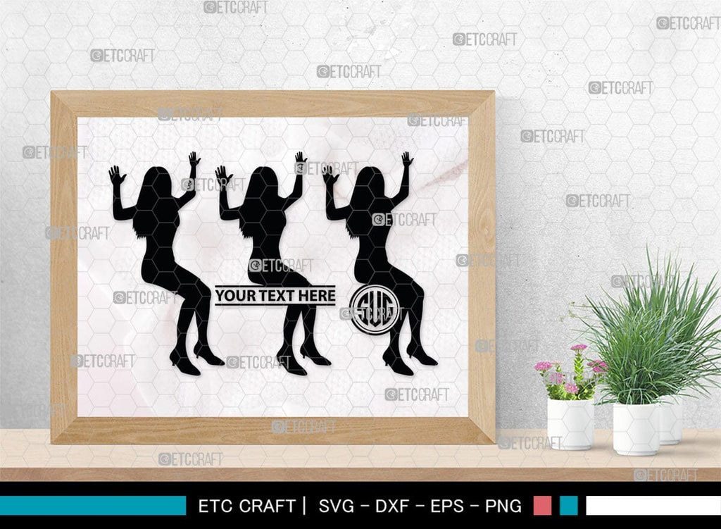 Sitting People Monogram, Sitting People Silhouette, Sitting People SVG ...