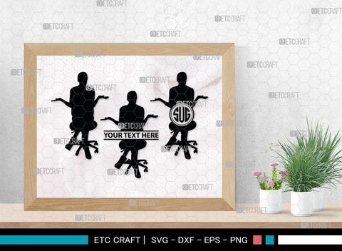 Sitting People Monogram, Sitting People Silhouette, Sitting People SVG, Sitting Men Svg, Sitting Women Svg, SB00406 SVG ETC Craft 