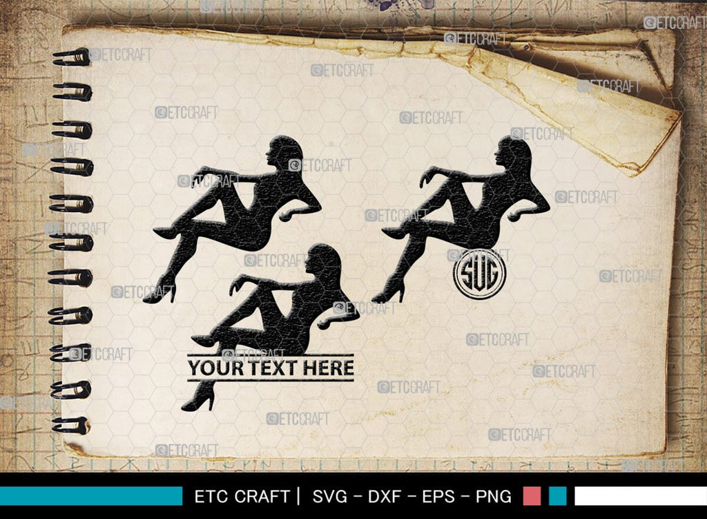 Sitting People Monogram, Sitting People Silhouette, Sitting People SVG ...