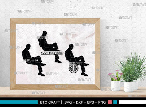 Sitting People Monogram, Sitting People Silhouette, Sitting People SVG, Sitting Men Svg, Sitting Women Svg, SB00406 SVG ETC Craft 