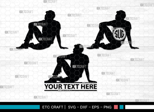 Sitting People Monogram, Sitting People Silhouette, Sitting People SVG, Sitting Men Svg, Sitting Women Svg, SB00406 SVG ETC Craft 