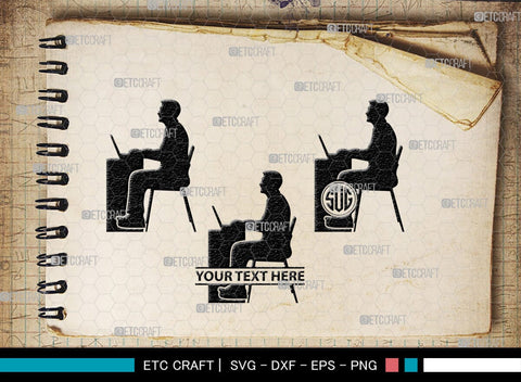 Sitting People Monogram, Sitting People Silhouette, Sitting People SVG, Sitting Men Svg, Sitting Women Svg, SB00406 SVG ETC Craft 
