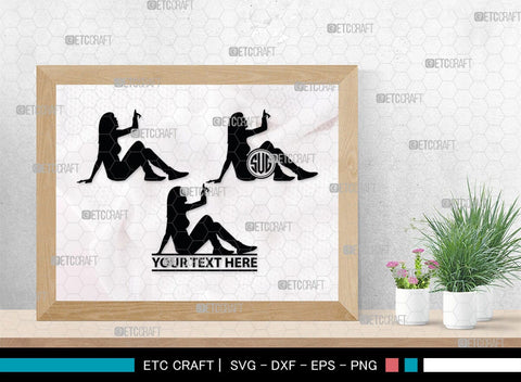 Sitting People Monogram, Sitting People Silhouette, Sitting People SVG, Sitting Men Svg, Sitting Women Svg, SB00406 SVG ETC Craft 