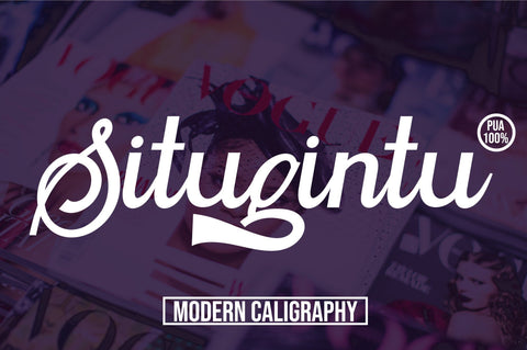Situgintu Calligraphy Font Fallen Graphic Studio 
