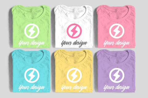 Six Folded Tees Craft PNG Mockup Mock Up Photo Risa Rocks It 