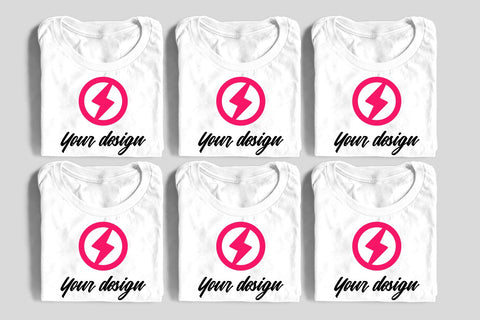 Six Folded Tees Craft PNG Mockup Mock Up Photo Risa Rocks It 