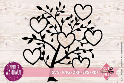 Six Heart Family Tree SVG Jennifer Wambach Design 