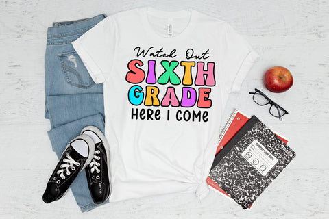 Sixth Grade First Day School I Back to School Sublimation Sublimation Happy Printables Club 
