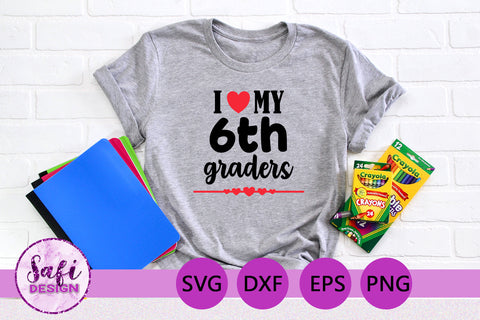 Sixth Grade Teachers Cut File Bundle SVG Safi Design 