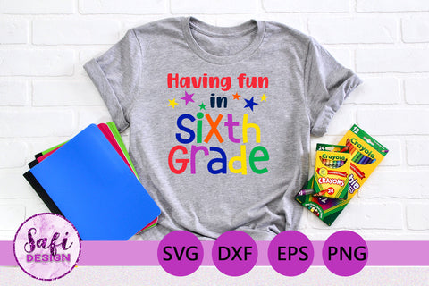 Sixth Grade Teachers Cut File Bundle SVG Safi Design 