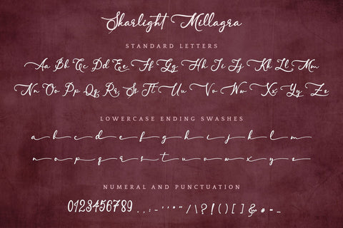 Skarlight Millagra Romantic Script Font Font Kotak Kuning Studio 