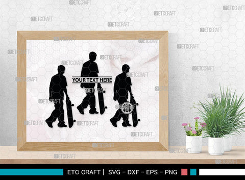 Skateboarding Monogram, Skateboarding Silhouette, Skate Boarding Svg, Skate Border Svg, Sports Svg, SB00127 SVG ETC Craft 
