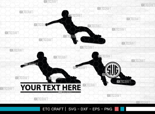 Skateboarding Monogram, Skateboarding Silhouette, Skate Boarding Svg, Skate Border Svg, Sports Svg, SB00127 SVG ETC Craft 